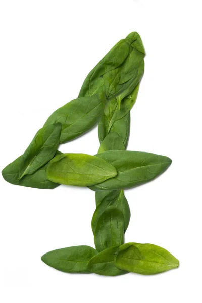 아라비아 녹색의 시금치 잎으로 바탕에 만들어 것이다 잎으로 만들어 천연의 — 스톡 사진