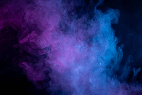 Giftige Bewegung Der Farbe Lila Und Blauer Rauch Abstrakt Auf Schwarzem Hintergrund Feuer Design Gestalt Kondensation Stock Photo 355079356