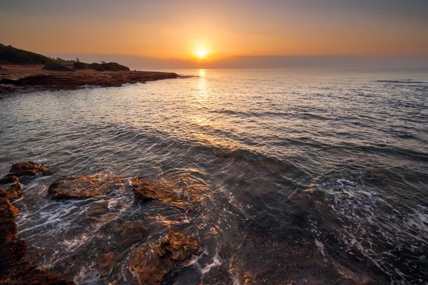 Mar pôr do sol paisagem — Fotografia de Stock