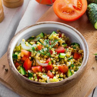 İsrail kuskus ptitim sebzeli