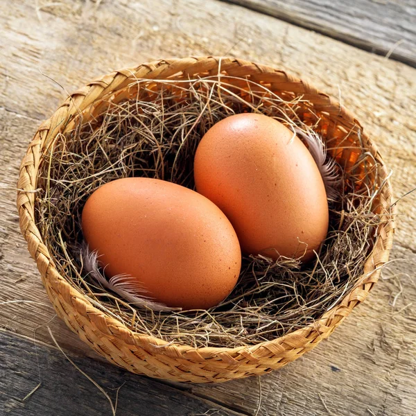 Couple of chicken eggs — Stock Photo, Image