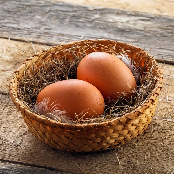 Пара куриных яиц — стоковое фото