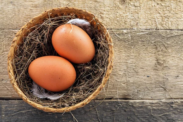 Couple of chicken eggs — Stock Photo, Image