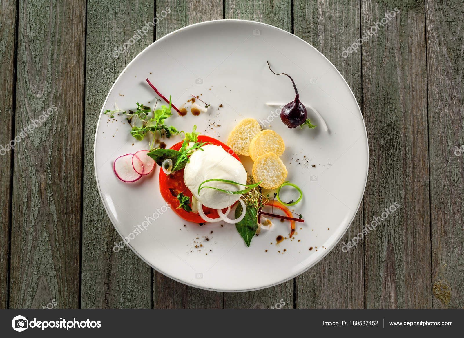 Une Cuisine Italienne Classique Repas Composé Mozzarella Des - 