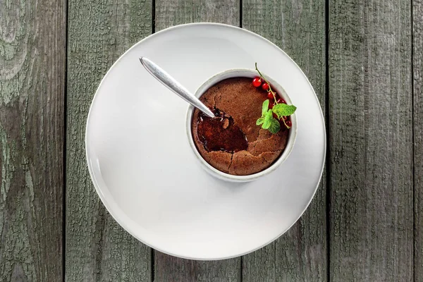 Mousse Delicios Ciocolată Dulce Pentru Cursul Desert Gustos Desert Dulce — Fotografie, imagine de stoc