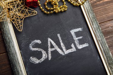 Yazı tahtası satış metin ve yılbaşı süsleri