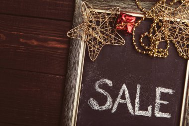 Yazı tahtası satış metin ve yılbaşı süsleri