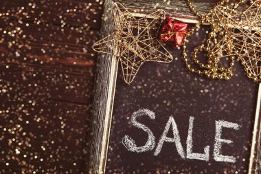 Yazı tahtası satış metin ve yılbaşı süsleri