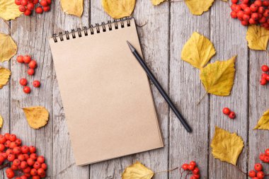 sonbahar arka plan boş defter