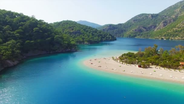 Blå lagunen i Oludeniz — Stockvideo