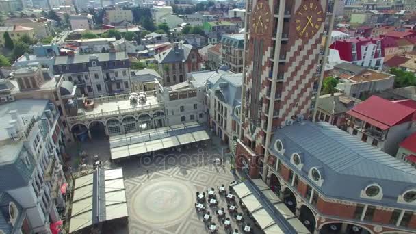 Μπατούμι πρωτεύουσα με πύργο στην πλατεία Piazza — Αρχείο Βίντεο