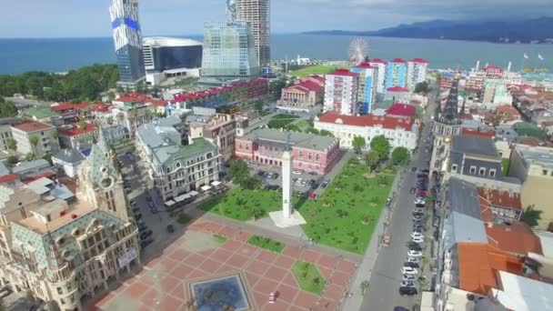 Europe Square i Batumi — Stockvideo