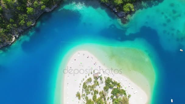 Veduta aerea della laguna blu di Oludeniz — Video Stock