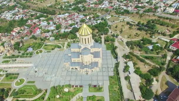 Cattedrale della Santissima Trinità Tsminda Sameba a Tbilisi — Video Stock