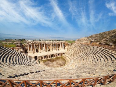 Amphitheater in Hierapolis near Pammukale, Turkey clipart