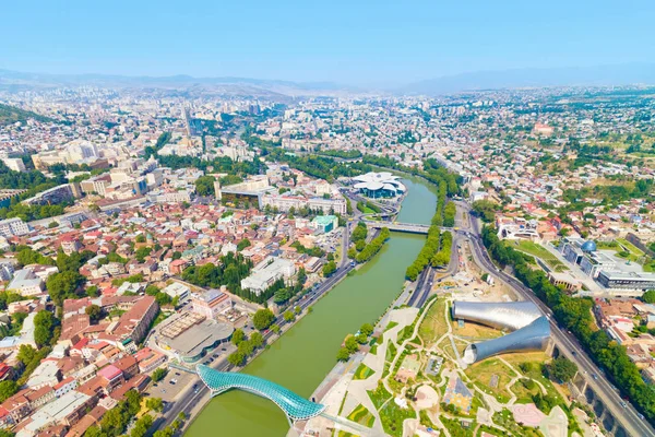 Luftfoto af Tbilisi, Georgien - Stock-foto