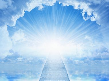 Light from heaven, staircase to heaven clipart