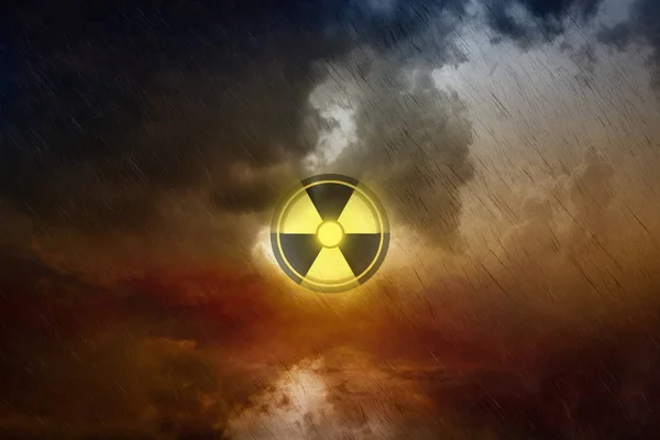 Ядерний викид, небезпечна аварія з радіоактивними ізотопами в — стокове фото