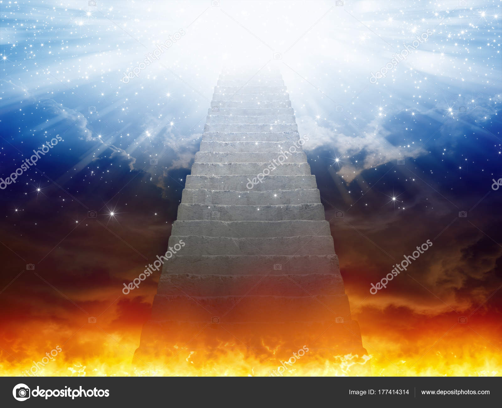 Blue Baby Blue Sky Clouds Heavens Stairway Memorial Background 