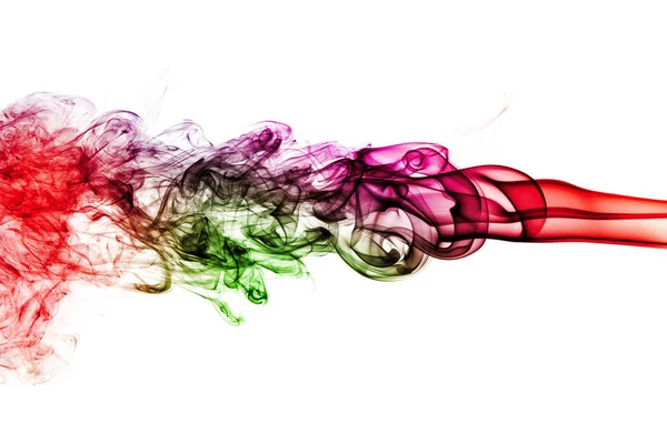 Colored smoke isolated on white background — Stock Photo, Image