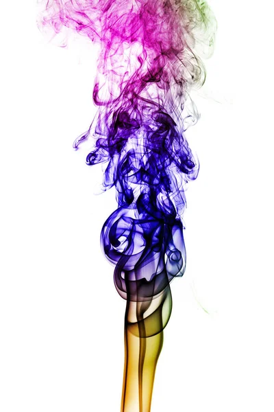 Colored smoke isolated on white background — Stock Photo, Image