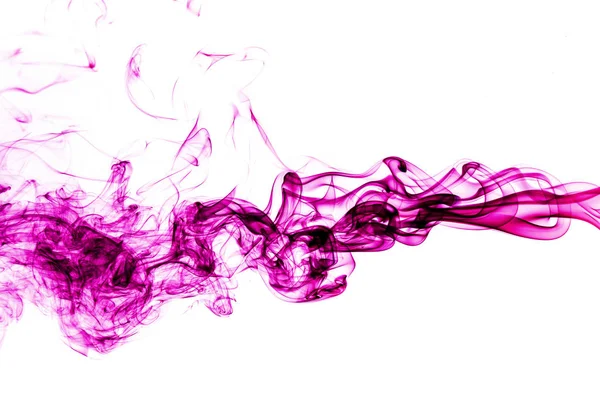 白色背景上的粉红烟雾。抽象艺术 — 图库照片