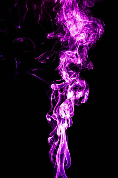 Purple smoke on a black background. Beautiful background