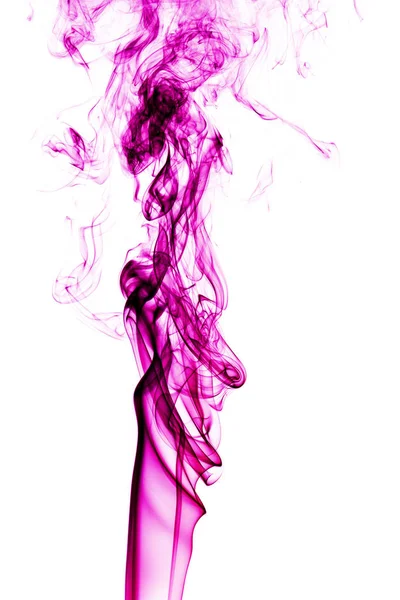 Fumo rosa no fundo branco. arte abstrata — Fotografia de Stock