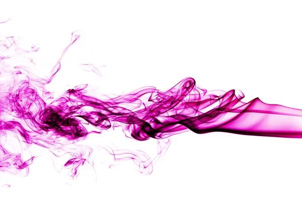 Rosa Rauch auf weißem Hintergrund. Abstrakte Kunst — Stockfoto