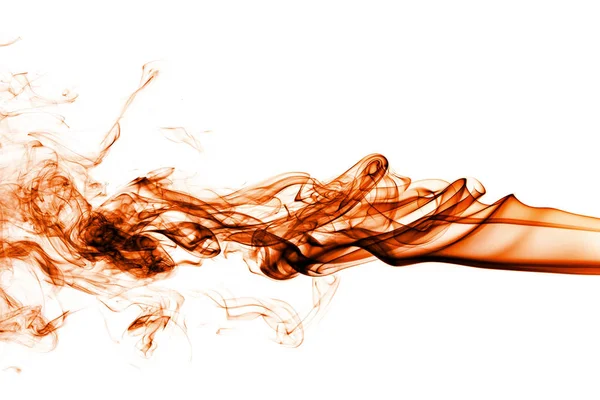 Movement of orange smoke — Stock Photo, Image