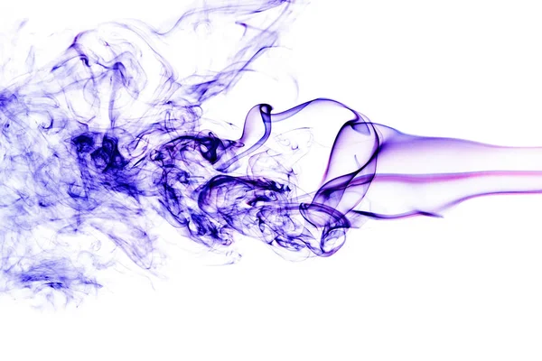 Beyaz arkaplanda mavi duman — Stok fotoğraf