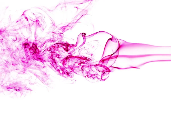 白色背景上的粉红烟雾。抽象艺术 — 图库照片