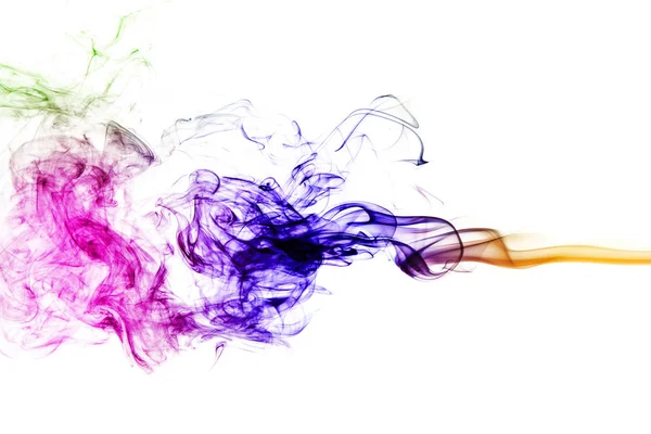 Colored smoke isolated on white background — Stock Photo, Image