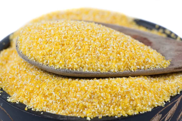 ahşap kase Bulgur buğday kabuğu çıkarılmış tane. kaşığı arpa