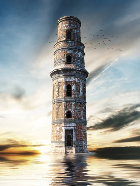 Torre misteriosa. rendering 3d — Foto Stock