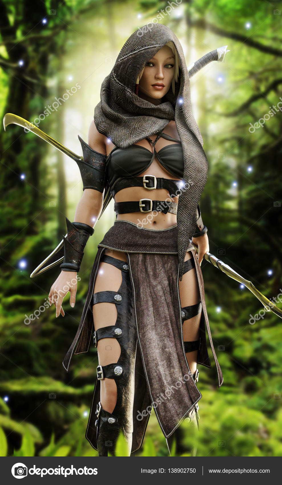 ᐉ Elfa Disfraz: Elfa del bosque, guerrera, y +🧝‍♀️
