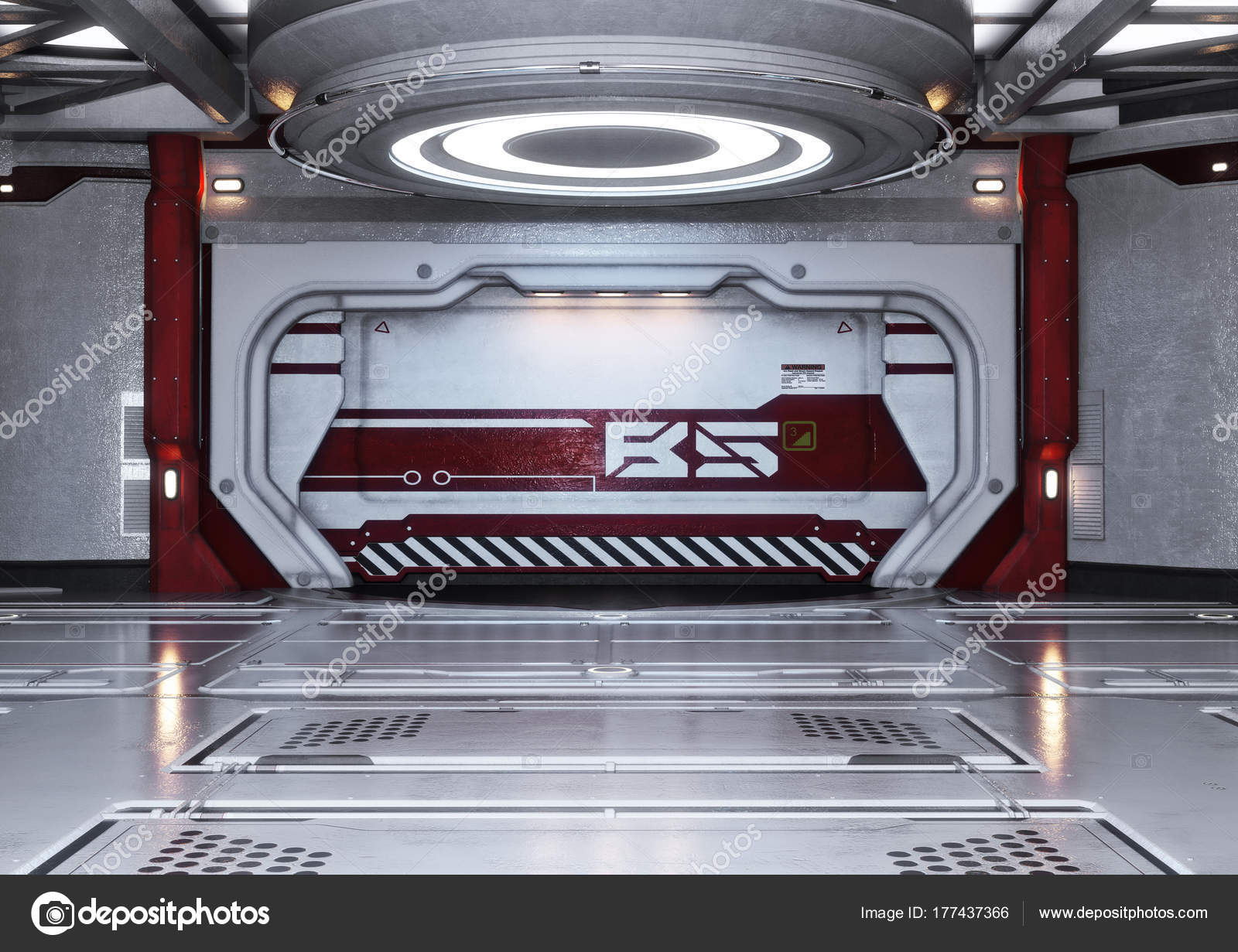 Background Spaceship Interior Modern Futuristic Spaceship