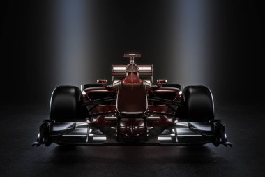 Takım motor sporları yarış Kiralık Stüdyo aydınlatma ile şık. 3D render illüstrasyon