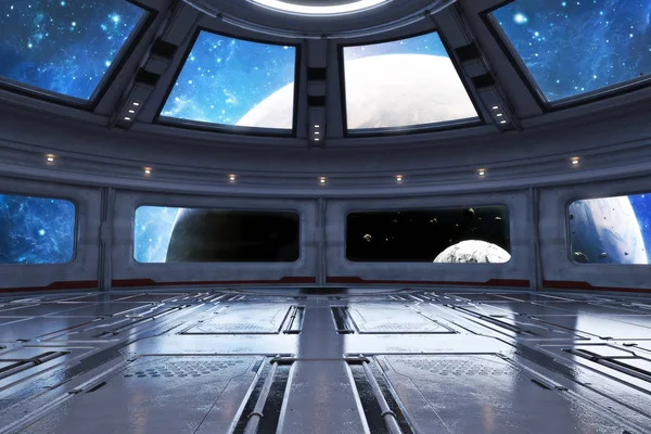 Modern Futurisztikus Űrhajó Belső Háttér Leképezés — Stock Fotó
