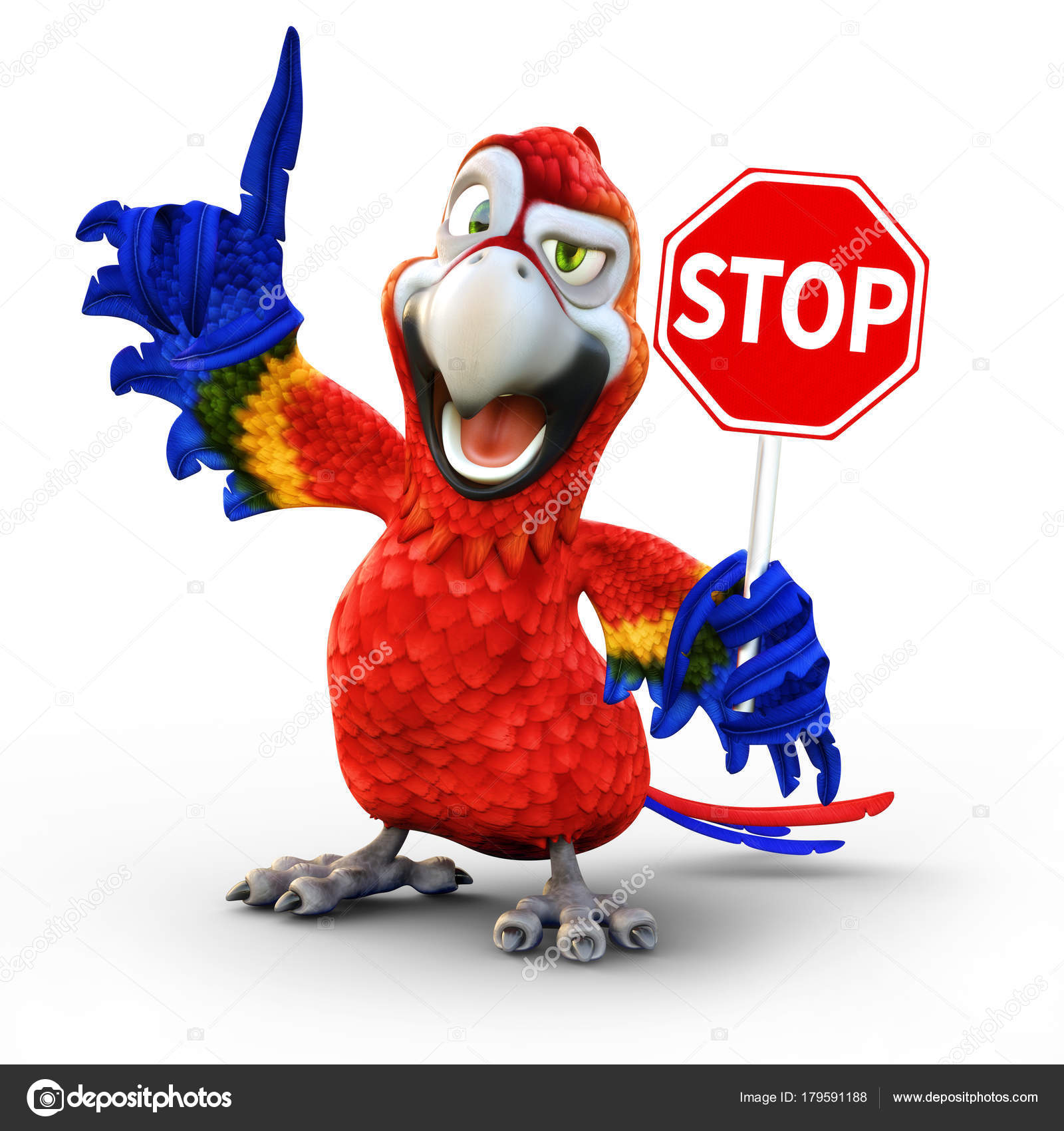 Humorous Parrot Holding Stop Sign Stop Look Concept Rendering Stock Photo Image By C Digitalstorm Humorous Parrot Holding Stop Sign Stop Look Concept Rendering Stock Photo Image By C Digitalstorm