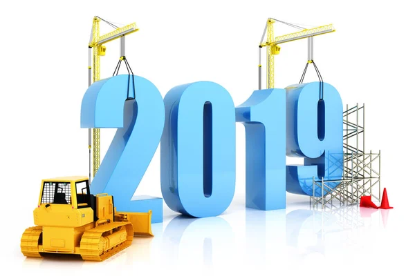 Anno 2019 Crescita Costruzione Miglioramento Del Business Generale Concetto Nell — Foto Stock