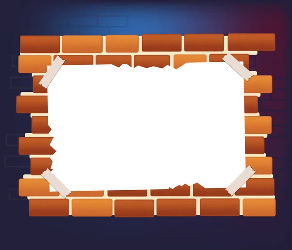 Muros de ladrillo dibujo | Rompiendo el muro de ladrillo con el agujero