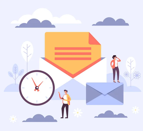 Concepção Envelope Mail Online Desenho Gráfico Desenho Animado Plano Vetorial —  Vetores de Stock