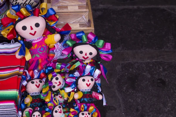 Mandicraftas Típicas Puebla México Dolls — Foto de Stock