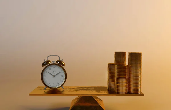 Money and time, time and money,the time is gold — Stock Photo, Image