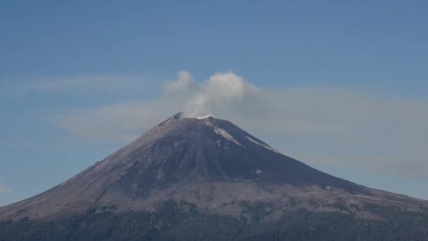 Vulcão Popocatepetl Ativo México Fumarola — Vídeo de Stock