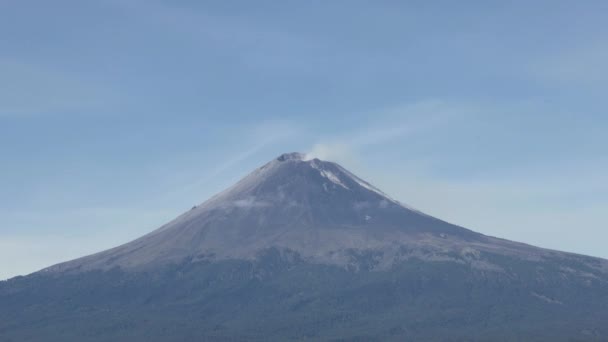 Активный Вулкан Попокатепетл Мексике — стоковое видео