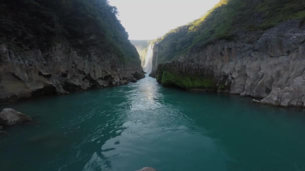 Великолепный Вид Водопад Тамул Сан Луис Потоси — стоковое видео