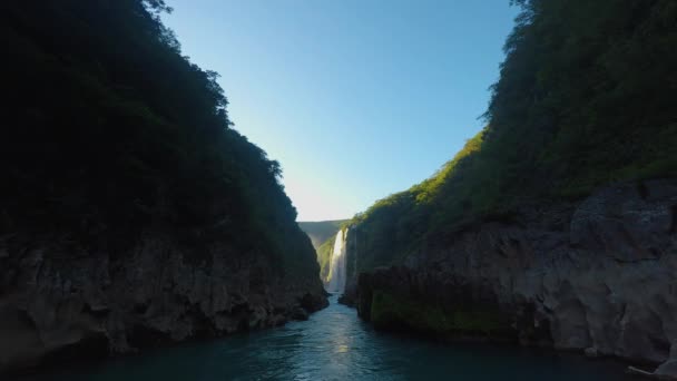 Río Agua Cristalina Cascada Tamul San Luis Potos México — Vídeo de stock