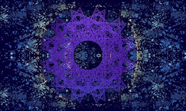 Luxury Mandala Texture Abstract Background Deep Blue Winter Pattern Floral — Stok fotoğraf